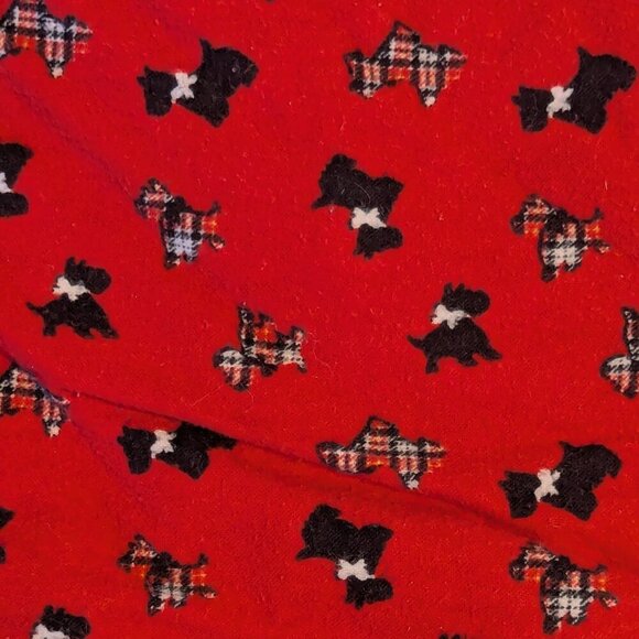 Vintage Laura Scott Smocked Flannel Scotty Dog Nightgown XL PJ's Cozy - Picture 3 of 9